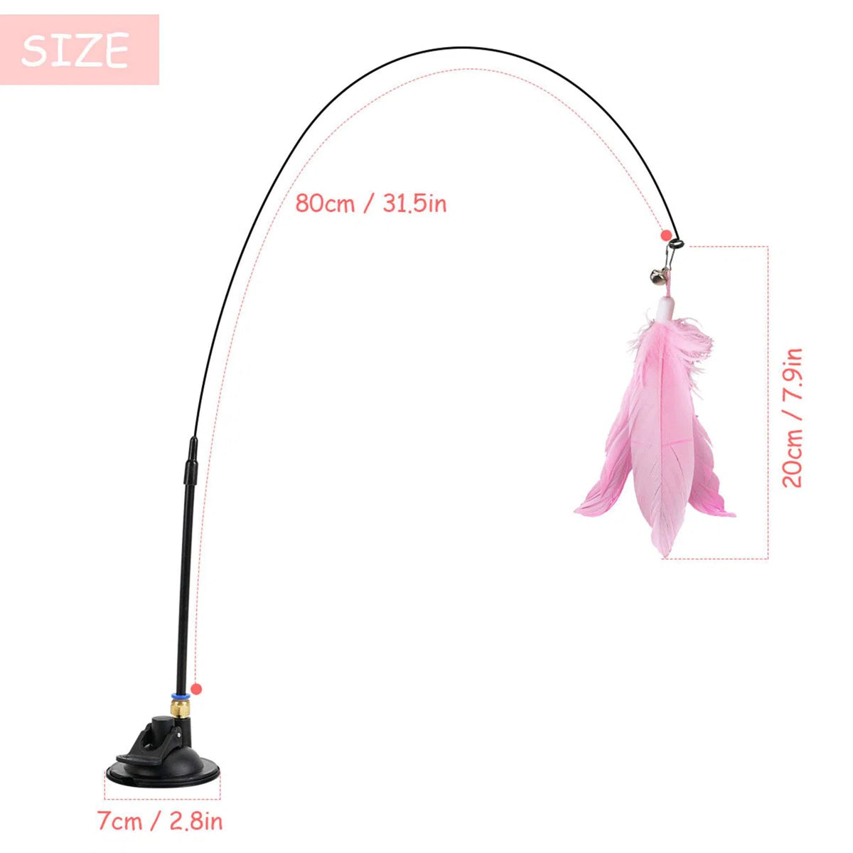 Cat Wand Interactive Cat Toys Detachable Cat Feather Toys Kit for Indoor Outdoor Kitten Toys