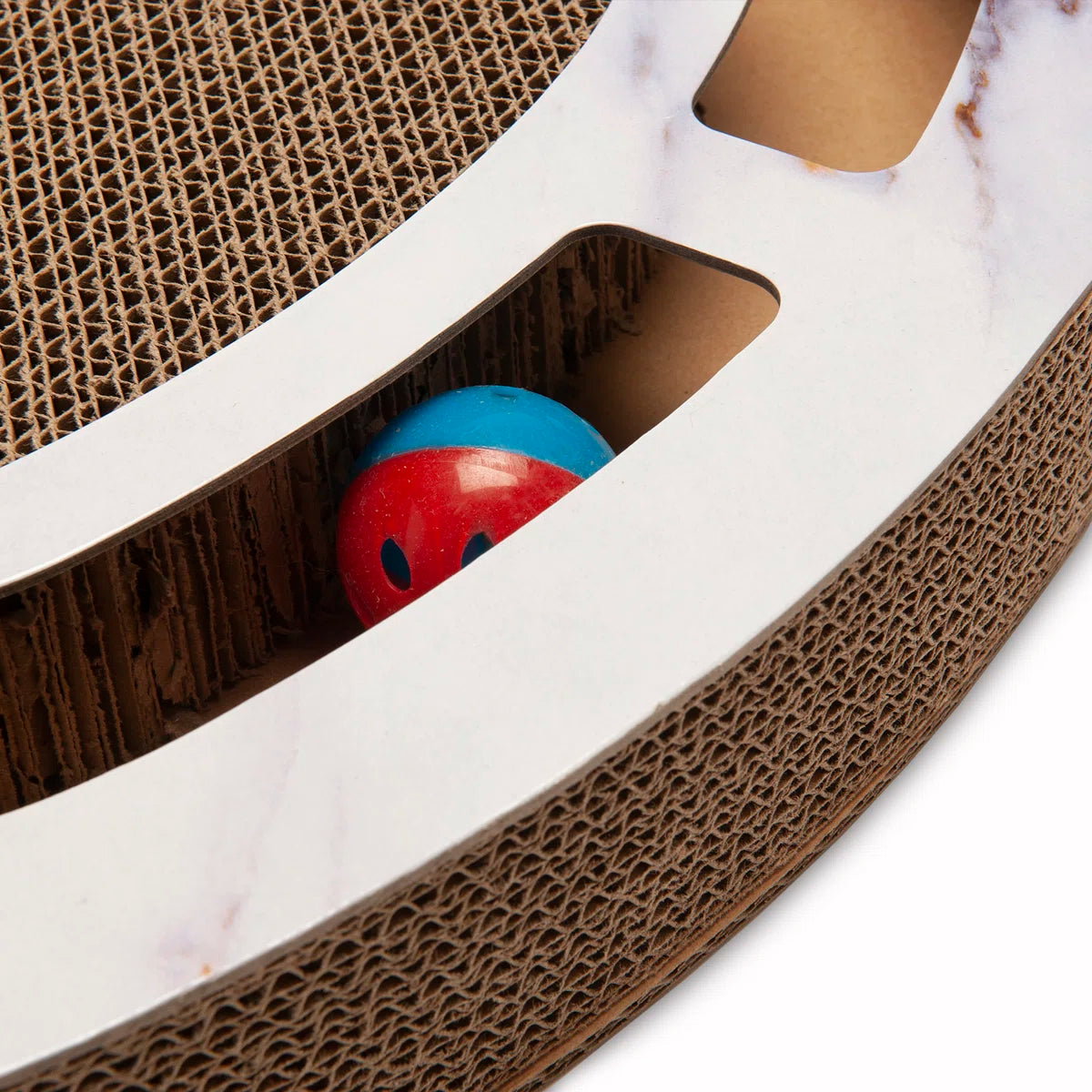 Heart-Shape Busy Box Cat Scratcher Board with Toys