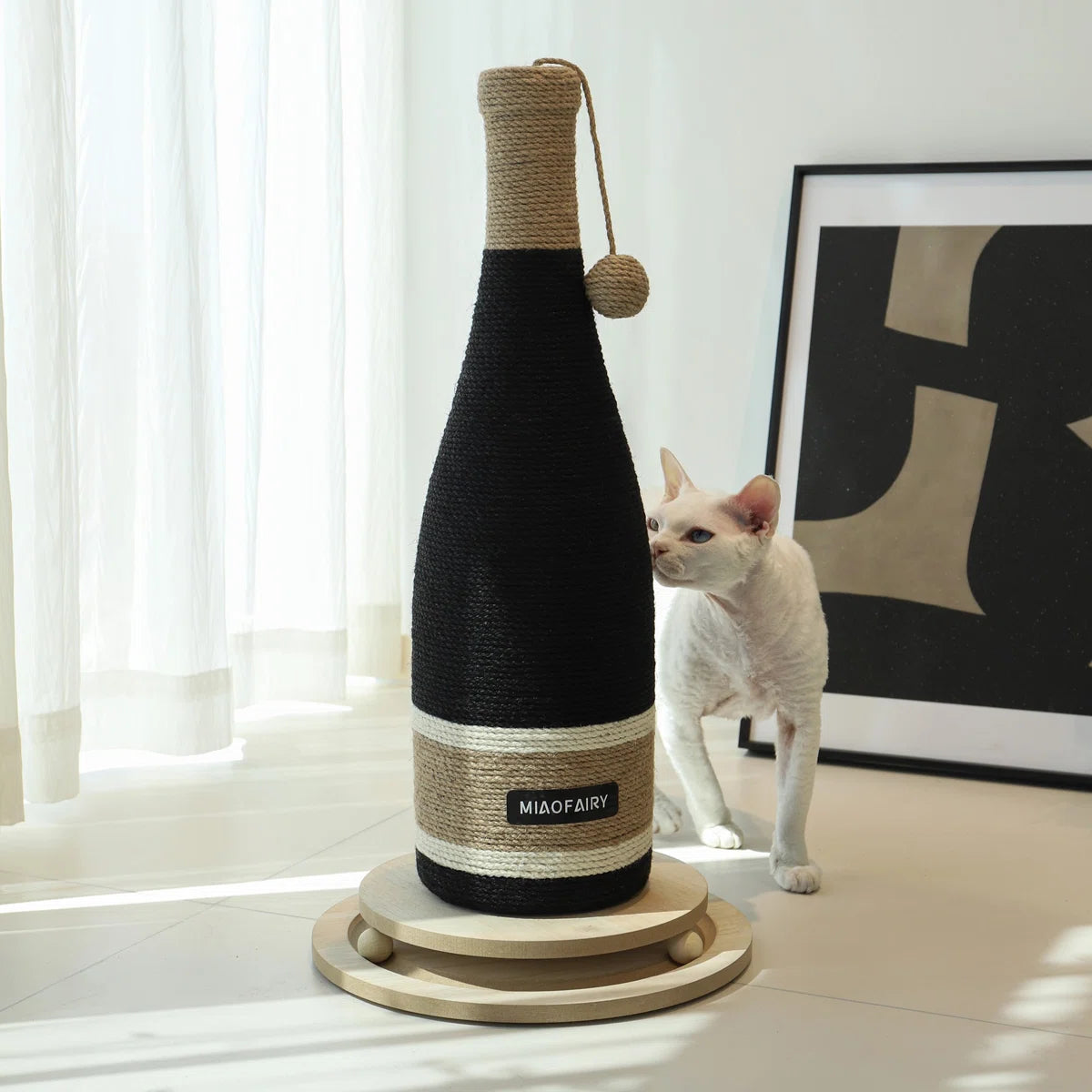 Fairela Wine Bottle Cat Scratching Post, A Stylish Play Solution