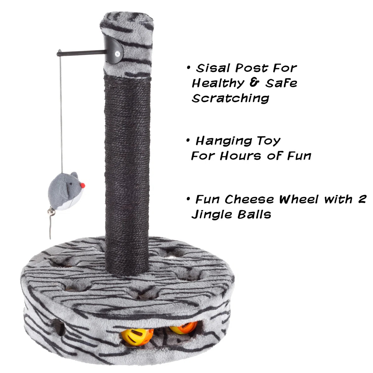 PETMAKER Cat Scratcher for Indoor Cats, Black